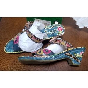 NEW Womens Elite By Corky's Jamaica Blue Sandals - Size 10